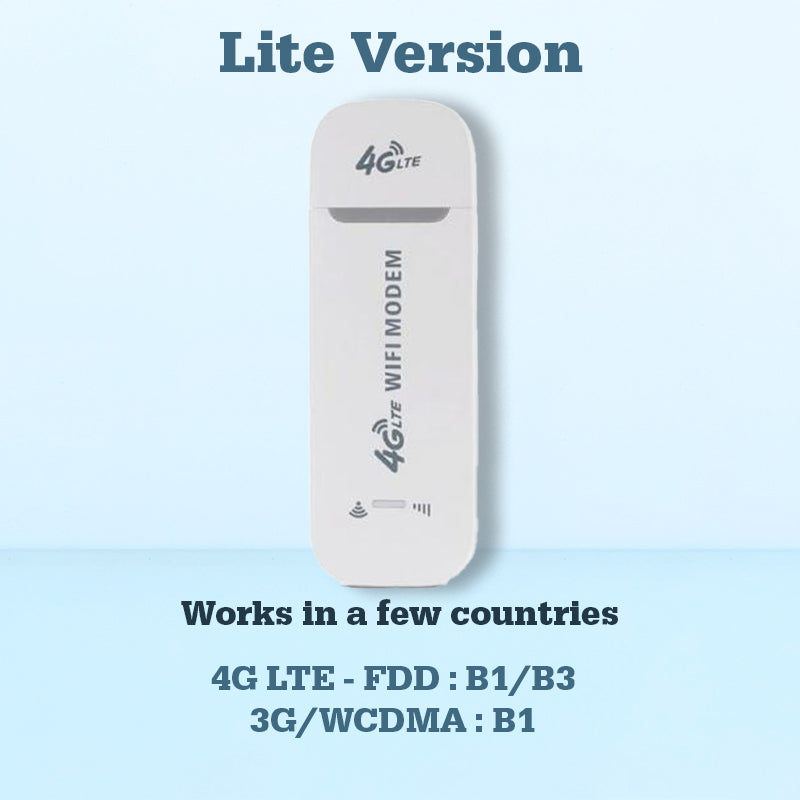 Unlocked 3G/4G SIM Card, LTE USB Wifi Modem | Wireless Dongle Router