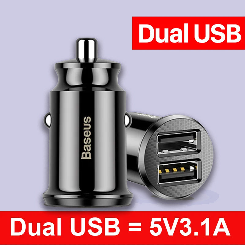 Baseus 30W Car Charger | Quick Charge, fast charging USB-A and Type-C