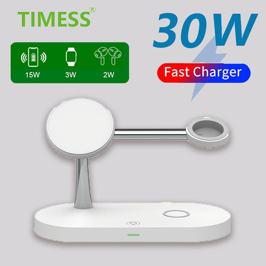 5-in-1 Wireless Charger with Night Light | Fast Charging, Magnetic