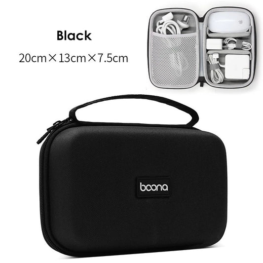 Electronics Accessories Travel Organizer Hard Shell Digital Gadgets Storage Bag for Mac Adapter Mouse Data Cable Earphone HDD