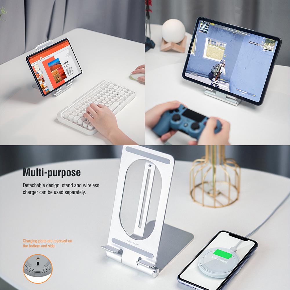 Angle-Adjustable Wireless Charging Stand | iPad & Tablet, Fast Charging Dock