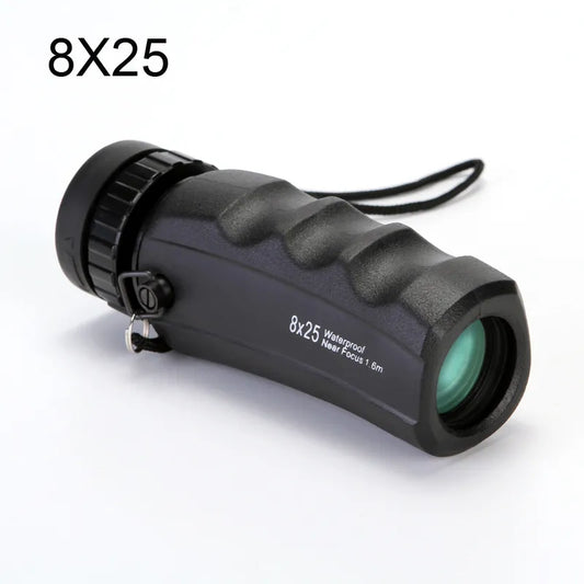 Hot Selling HD Monocular Telescope Binoculars 8x25 Eyepiece Focus Optical Bak4 Prism Binoculo Tourism High Clarity For Camping