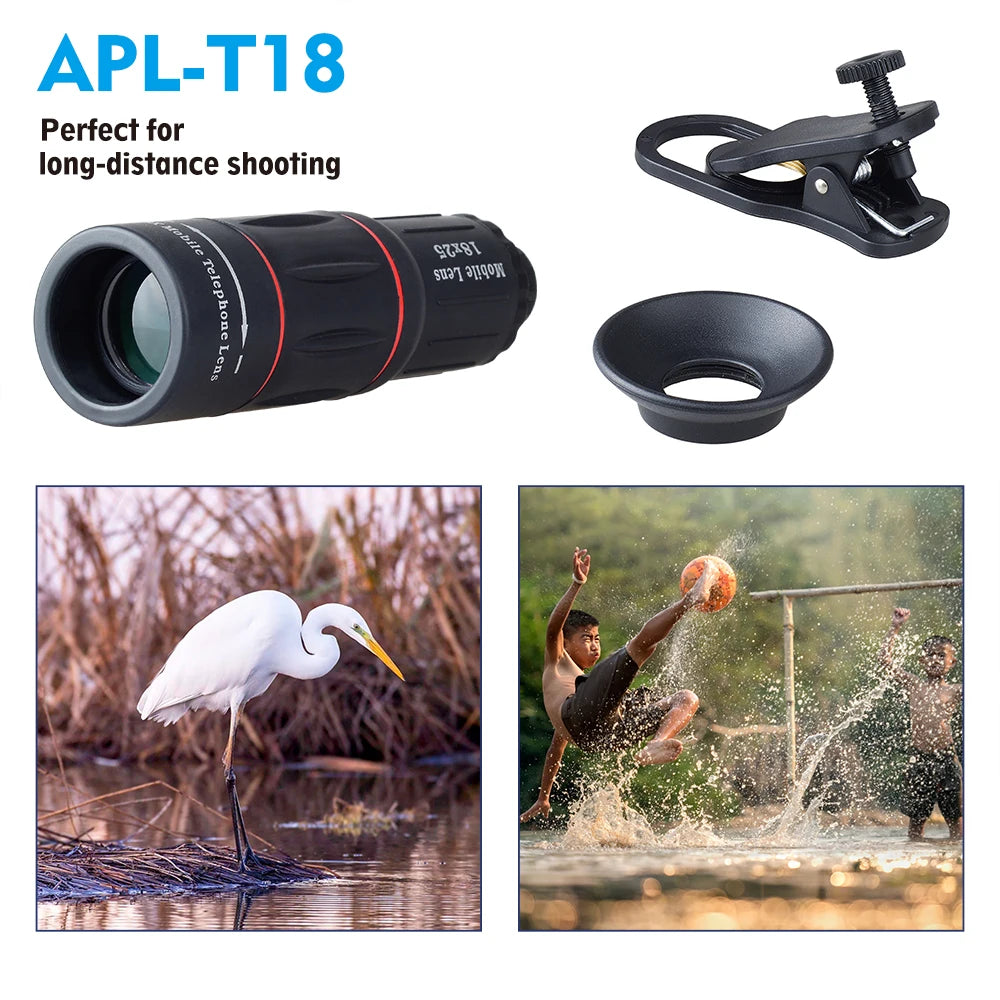 APEXEL 18X Telephoto Lens | Monocular, Phone lens for Mobile Phone, camera lens