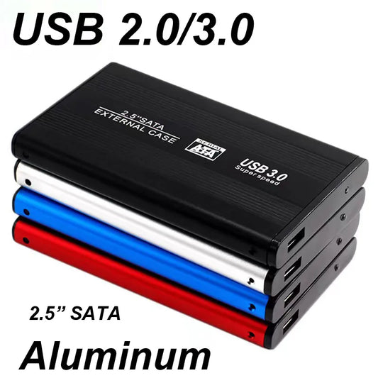 USB 3.0/2.0 2.5 Inch Hard Drive Disk Enclosure HDD External Box Case Aluminum Caddy 2.5" Sata HDD LED Light For Computer TYPE C