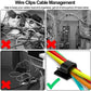 Cable Organizer Clips for USB Cables | Mounted Wire Holder, Self-adhesive Wire Clip