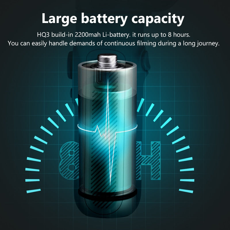 Description of the battery capacity for the AXNEN HQ3 foldable gimbal stabiliser