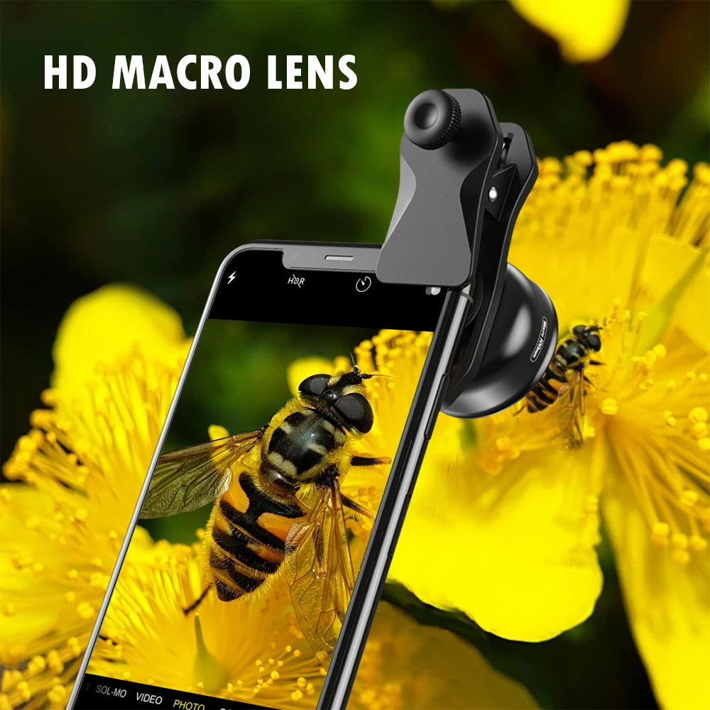 APEXEL New HD 37MM 0.45x Super Wide Angle Lens with 12.5x Super Macro Lens for iPhone Samsung Smartphones Camera Phone lens Kit