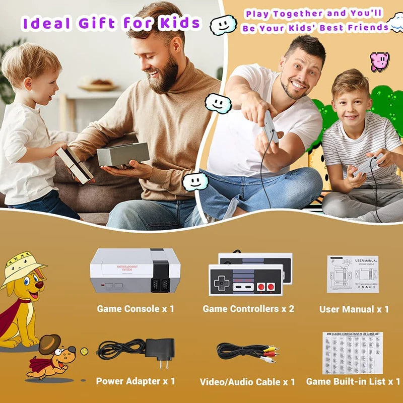 Retro Game Console NES 8 Bit Mini TV Video Console With Built in 620 FC Games AV Output Support Double Player