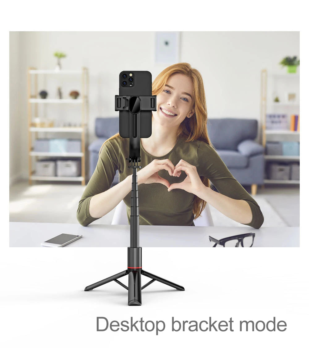Upgraded Tripod Selfie Stick with 2 Fill Light 1130mm Phone Tripod with Remote Shutter for Android IOS Smartphone