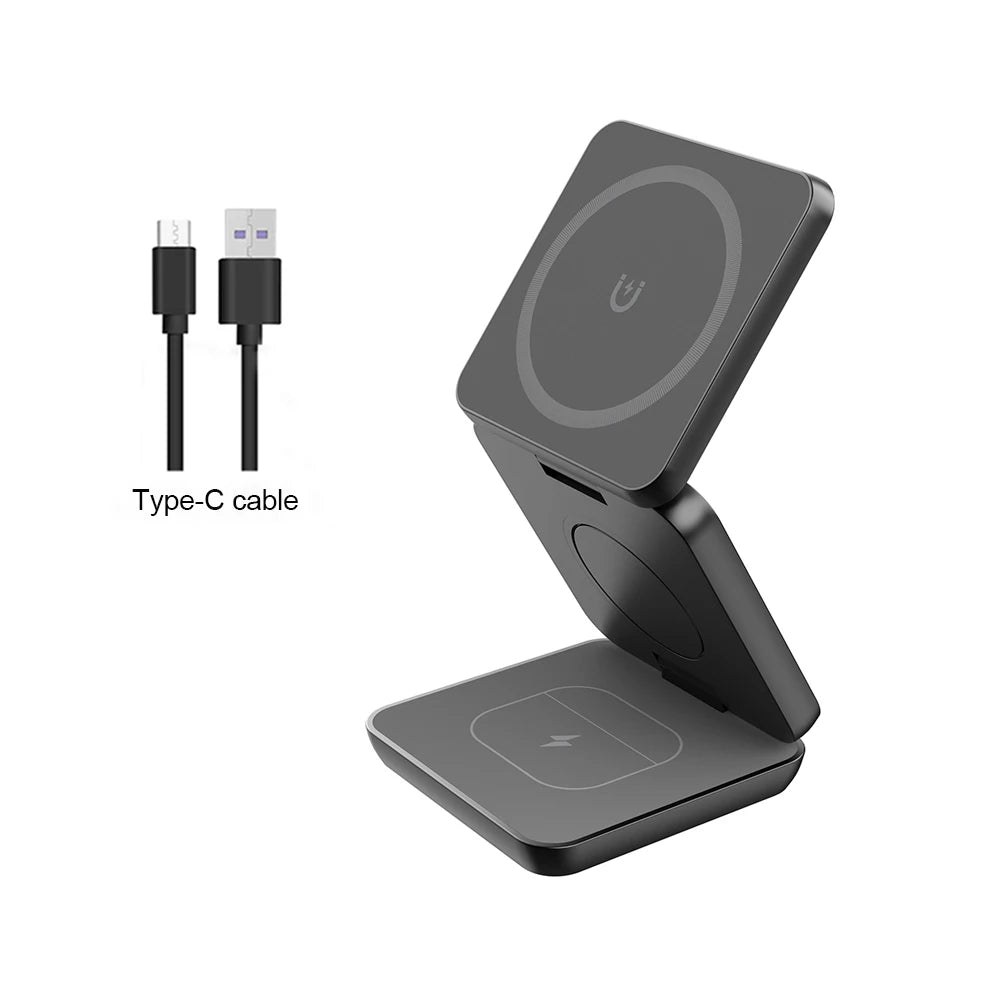 Magnetic Wireless Charger, 3 in 1 | Foldable, Wireless Charging Station for iPhone