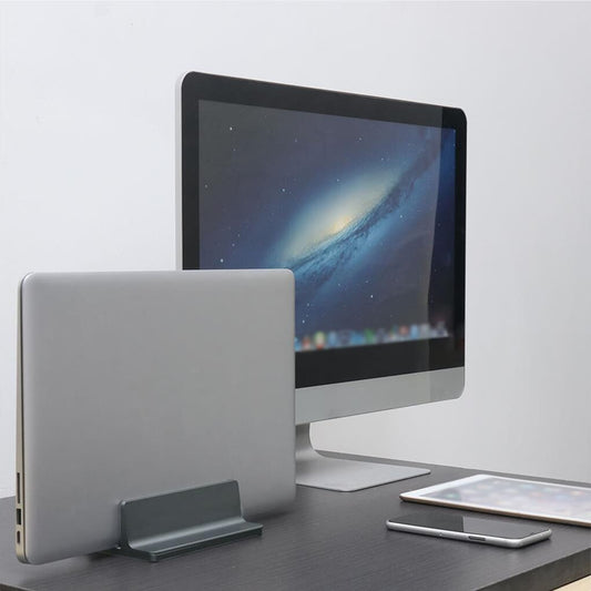 Vertical Aluminum Laptop Stand for MacBook | Aluminium Alloy, Storage, Tablet Stand