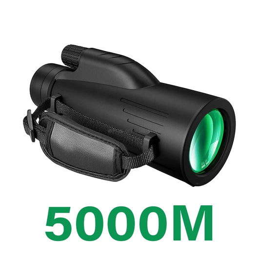 5000M Powerful Monocular 12x50 Night View Monocular Long Reach Portable Telescope High Magnification Professional