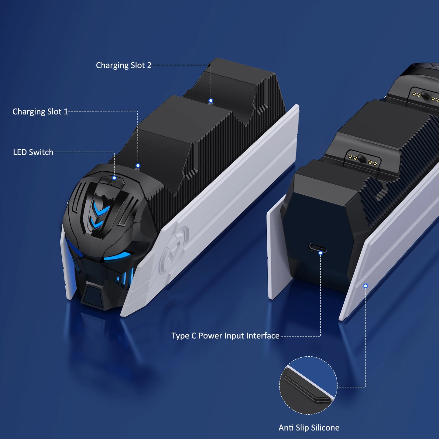 BEBONCOOL FC500 PS5 Controller Charger | Dual Fast Charging Station, P5 DualSense