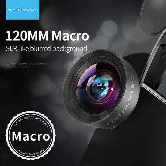 MARTVSEN 120MM Macro Lens, Professional 5K HD 10x Super Macro Universal Clip Camera Photo Lens for iPhone Samsung Andriod