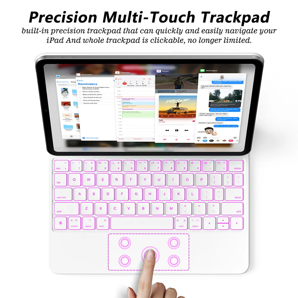 Magic Keyboard LCD Display Multi-Touch Trackpad for iPad Pro 11 Air 5 Air 4 Pro 12 9 6th 5th 4th 3rd Gen Keyboard Case Cover