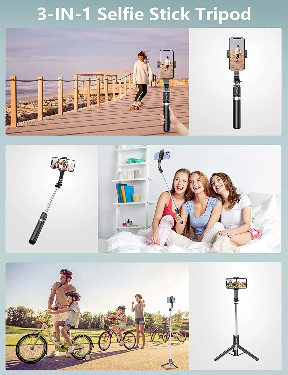 Upgraded Tripod Selfie Stick with 2 Fill Light 1130mm Phone Tripod with Remote Shutter for Android IOS Smartphone