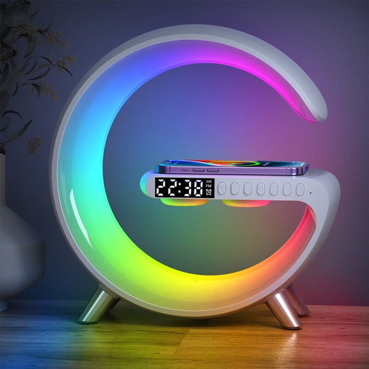 Multifunctional Wireless Charger Alarm Clock | Speaker, Night Light