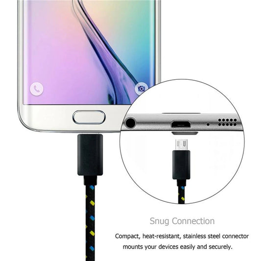 Nylon Braided Micro USB Charger Cable | All type of Micro USB devices