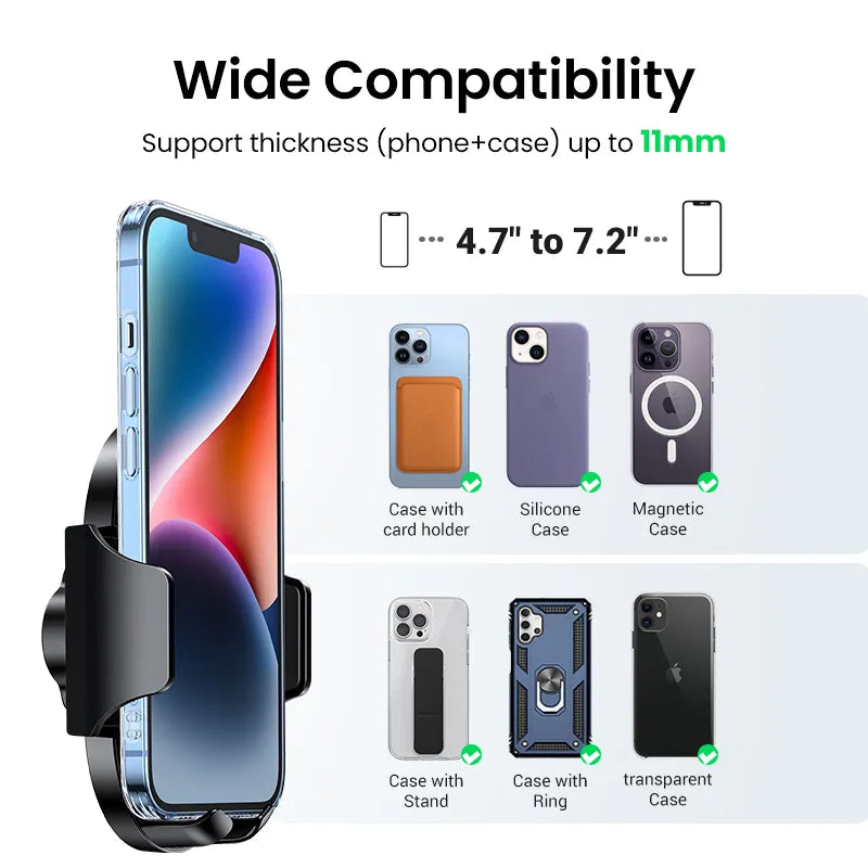 UGREEN Car Phone Holder Stand Gravity Dashboard Phone Holder Universial Mobile Phone Support For iPhone 15 14 Pro Xiaomi Samsung