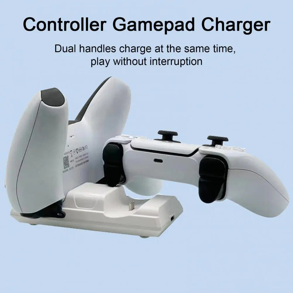 Double PS5 Controller Charger Station | 2 Controllers, LED Indicators. Lightweight