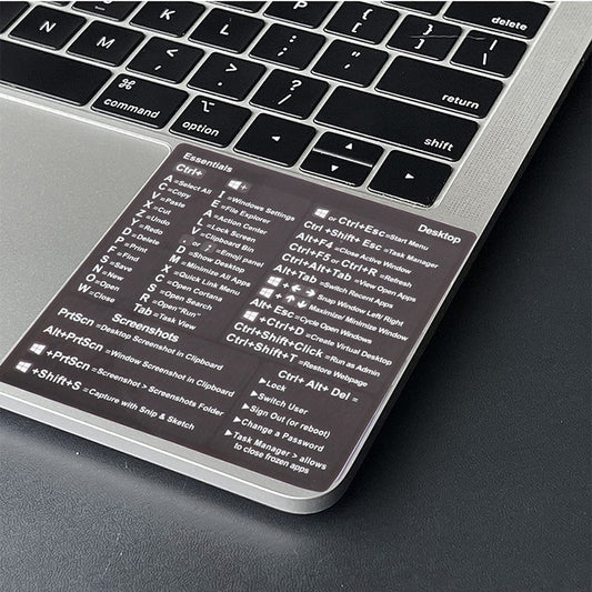 Reference Keyboard & Shortcut Sticker, Adhesive | Windows PC, Laptop, Desktop