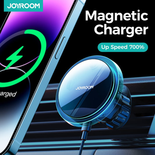 Car Phone Holder, Magnetic Wireless Charger | Fast Charging, Car Charger for iPhone