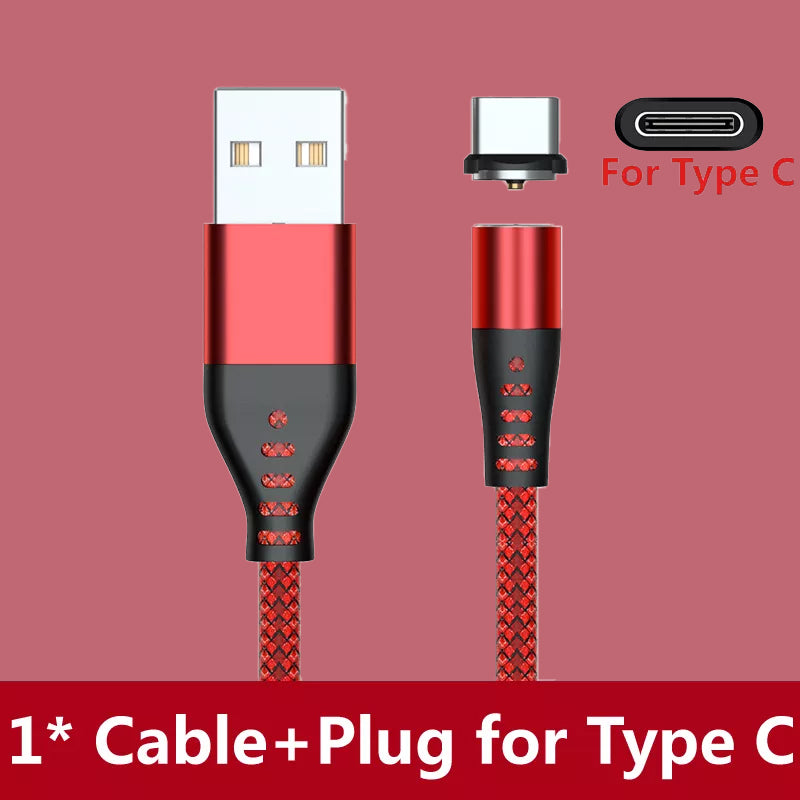 AUFU Magnetic Micro USB Type C Cable For iPhone Xiaomi Mobile Phone Fast Charging USB Cable Magnetic Charger Wire Cord Samsung