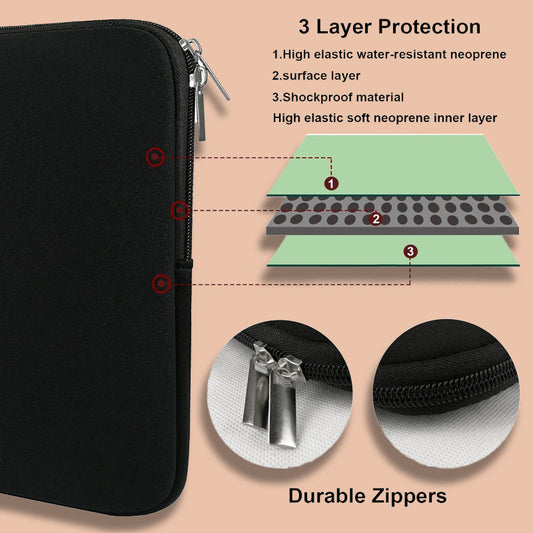 KOJESHUN Laptop Sleeve | Cotton, Zipper, Wear-Resistant, Lightweight, Breathable, Anti-Static