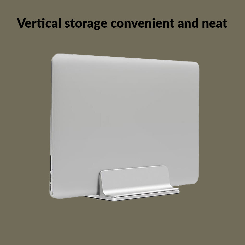 Vertical Aluminum Laptop Stand for MacBook | Aluminium Alloy, Storage, Tablet Stand