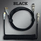 Coiled Aviation Cable for Mechanical Keyboard (USB Type-C)