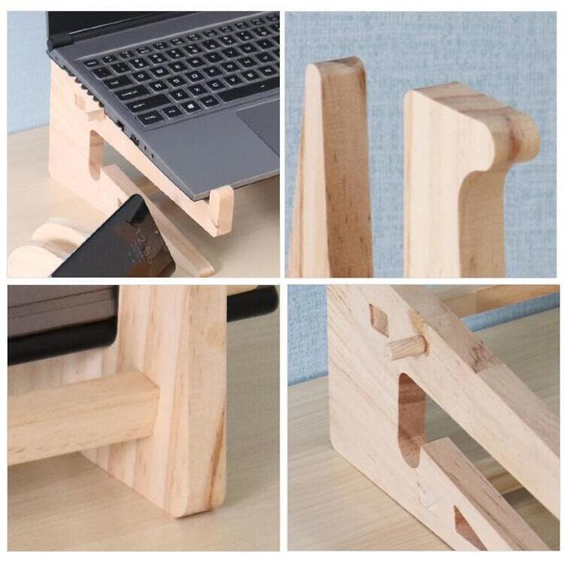 Oyixinger Wood Laptop Stand for Desk & Bed