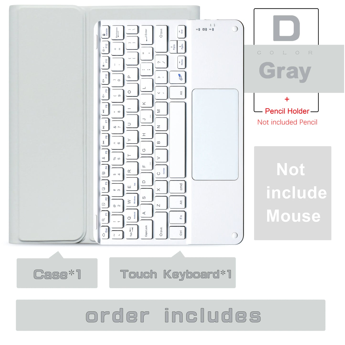 All in one iPad Case with Magic Keyboard and Mouse | Wireless Keyboard