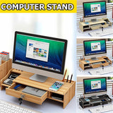 Monitor Riser Storage Rack | Desk organizer, Ergonomic Design, Space-Saving