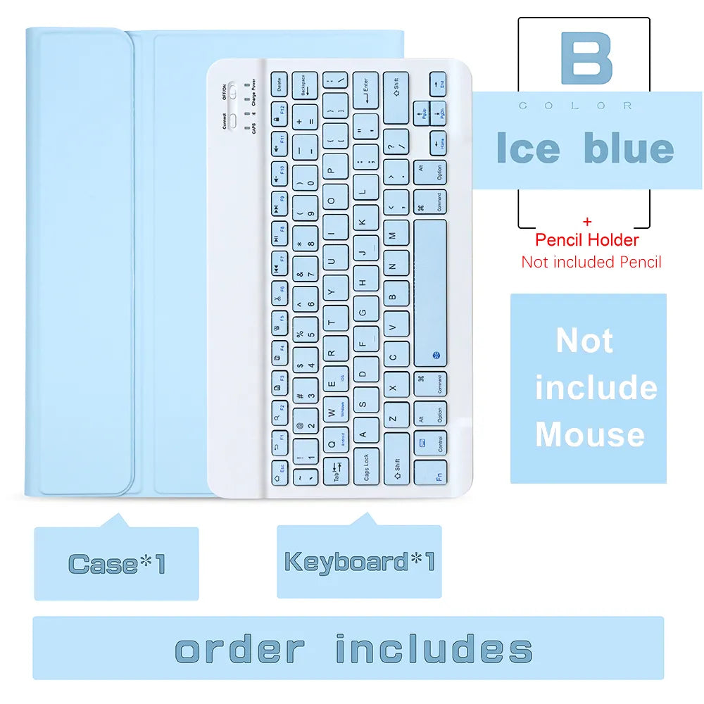 All in one iPad Case with Magic Keyboard and Mouse | Wireless Keyboard