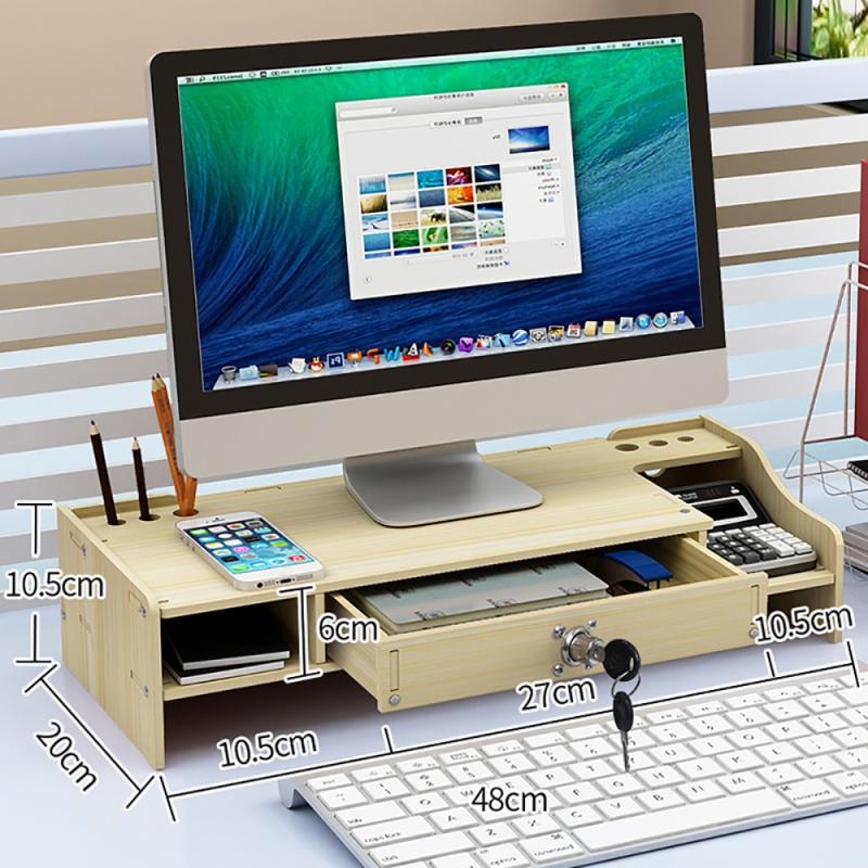 Monitor Riser Storage Rack | Desk organizer, Ergonomic Design, Space-Saving