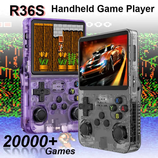 R36S Game Console 3.5Inch IPS Screen 20000 Games Handheld Pocket Game Player 3D Joystick Portable Video Game Machine Open Source
