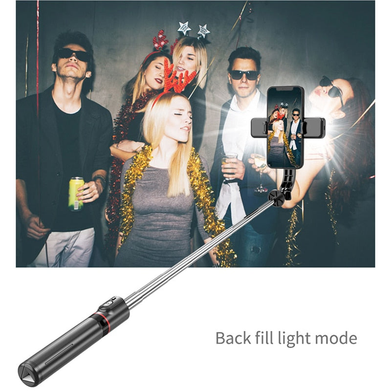 FANGTUOSI Bluetooth Selfie Stick | Fill Light Tripod & Remote Shutter