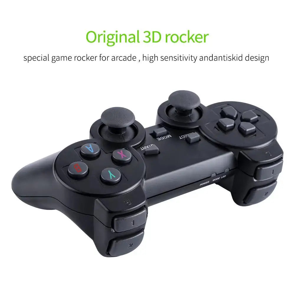 Update Retro Video Game Console 2.4G Wireless Console Game Stick 4k 20000 Game 64G Portable Dendy Game Console for GBA/FC/PS1/MD