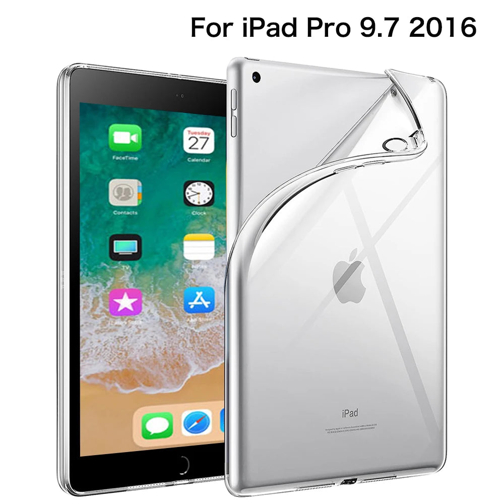 Protective Silicone Case for iPad | Silicon Transparent Cover, Apple, Mini, Pro, Air