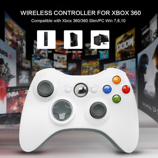 Xbox 360 Wireless Controller for PC - 2.4G Wireless Gamepad with Vibration