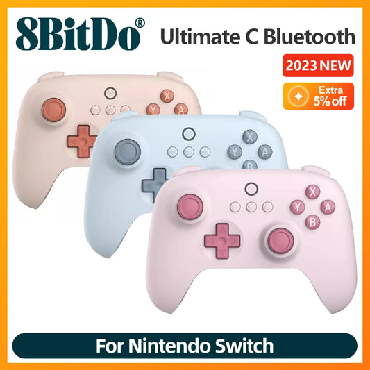 8bitdo Ultimate C Bluetooth Gamepad | Wireless Gaming Controller, Rumble Vibration