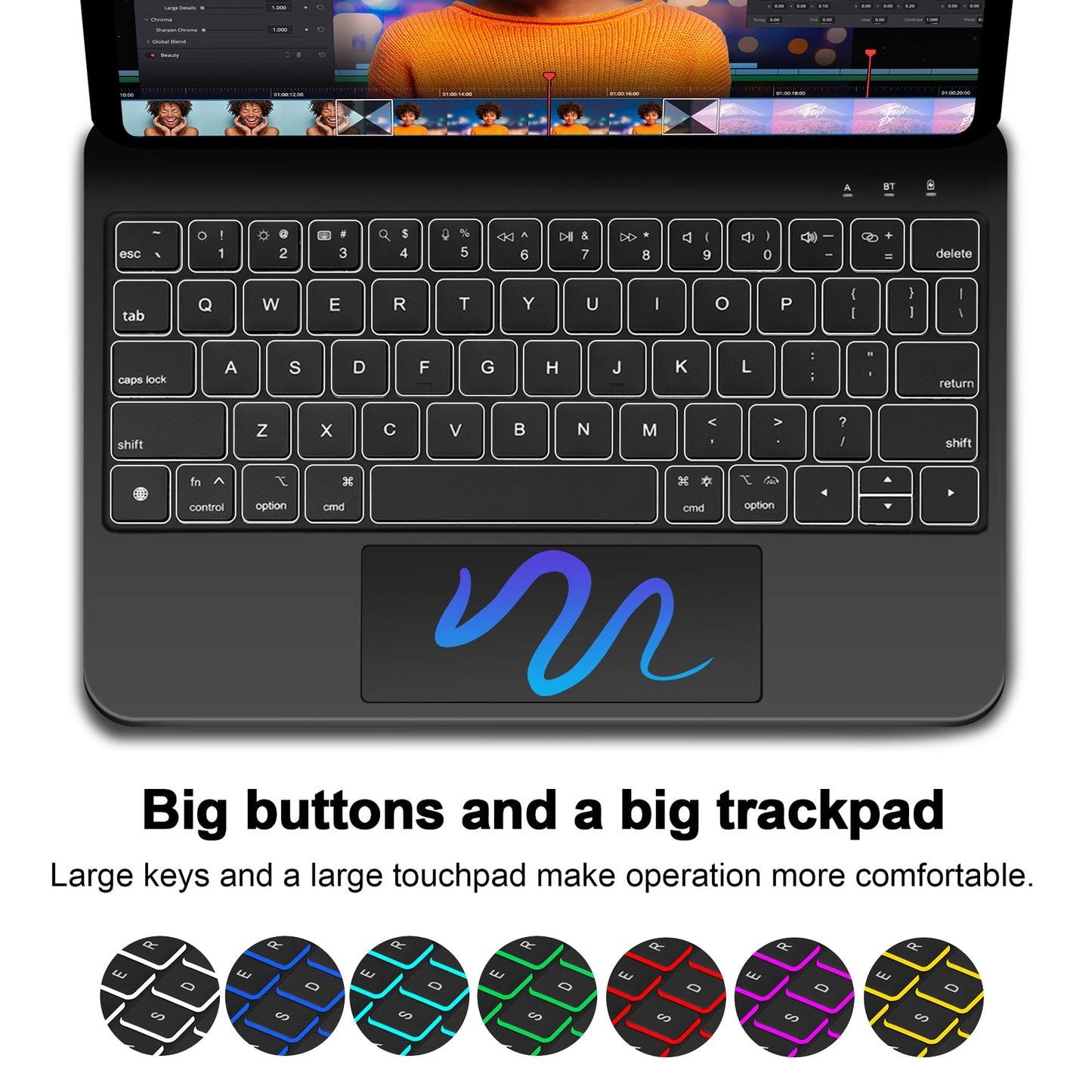 iPad Keyboard Case | GOOJODOQ GK03 | Trackpad, Backlight, Laptop-Like