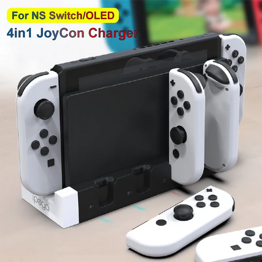 NEW COLOR 4 in 1 Charger for Nintendo Switch oled JoyCon Controller Dock Station Holder for Nintendo Switch Joy-Con Charging