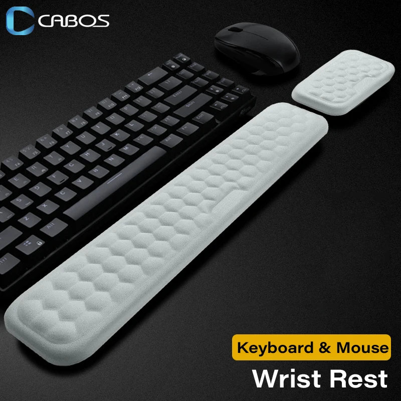 Keyboard Mouse Pad Wrist Rest Protection Relieve Fatigue Laptop Wrist Support Memory Foam Breathable Soft Mat Mouse Pad Arm Rest