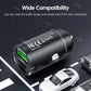 Mini 100W USB Car Charger Type C QC3.0 PD Car Chargers Fast Charging Car Phone Charger Adapter For iphone Samsung Huawei Xiaomi