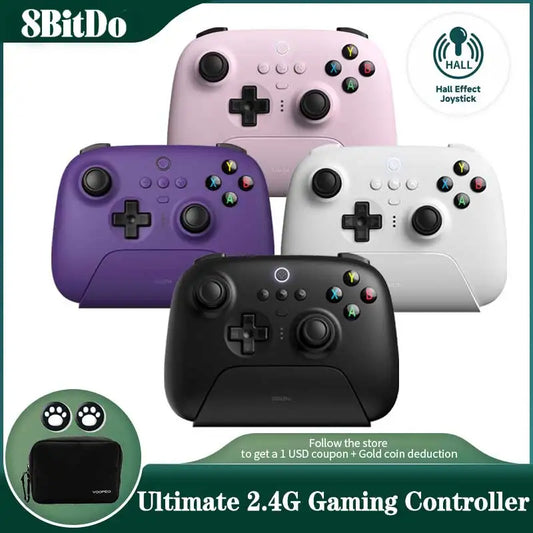 8BitDo Ultimate Wireless Gamepad | 2.4G Gaming Controller, Charging Dock, Hall Effect