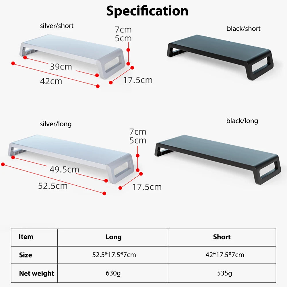 Monitor Stand Riser for Desk, Desktop Organizer | Laptop, PC, Computer, USB Hub