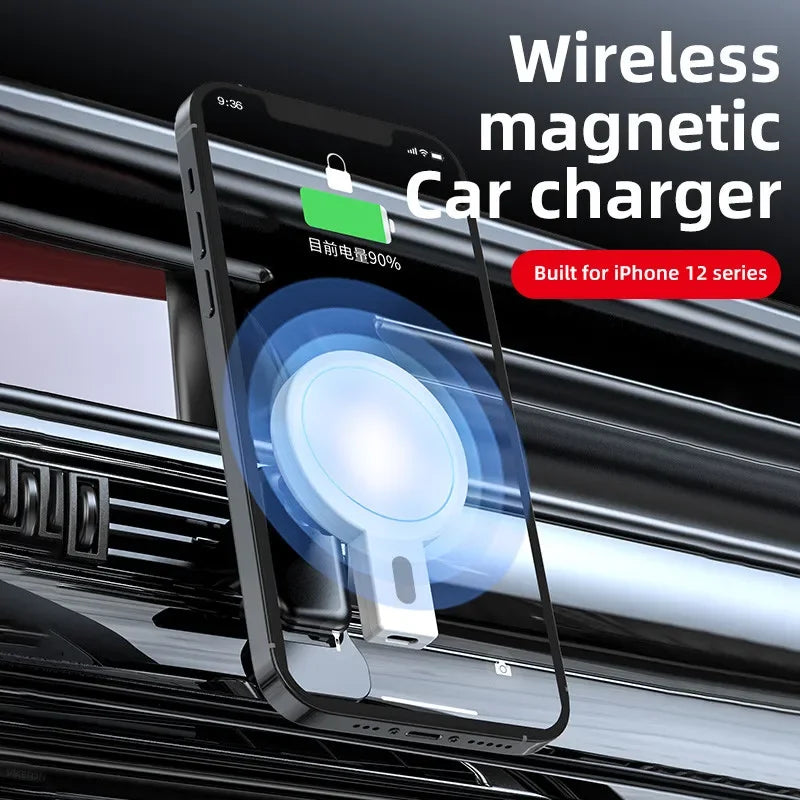 Wireless Chargers 100W Magnetic Car Phone Holder Car Air Vent Stand Phone Holder Fast Charging Station For iPhone15 14 13 12 11