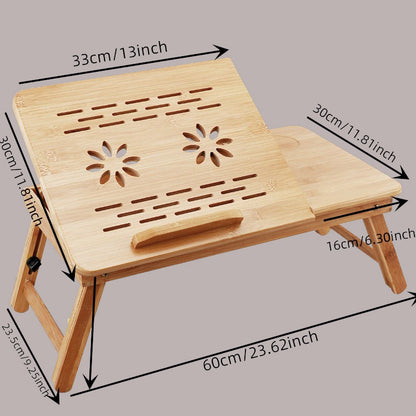 Laptop Bed Tray - Adjustable, Foldable, and Multifunctiona