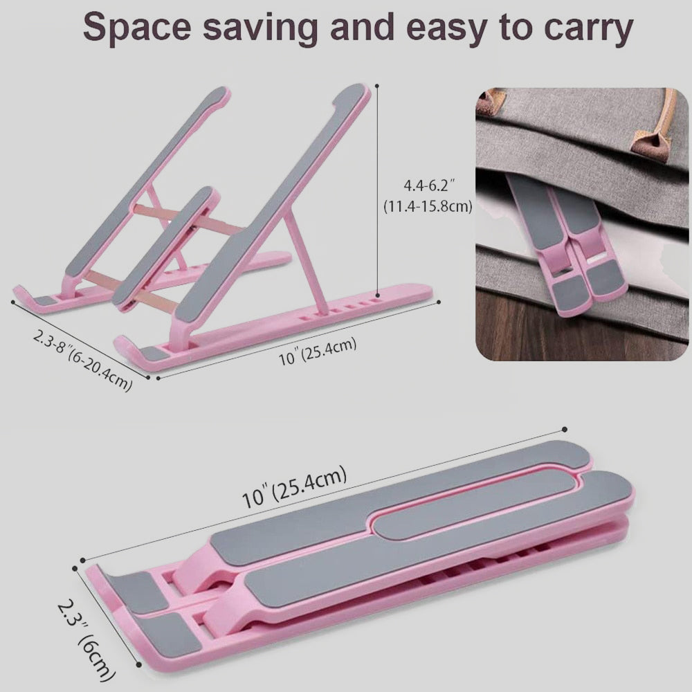 Adjustable Foldable Laptop Stand for Desk | Ergonomic Laptop Riser